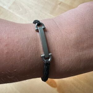 Fossil Bracelet - Black and Silver